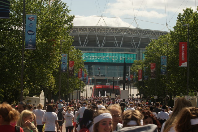 View down Olympic Way towards Wembley... © Robert Lamb cc-by-sa/2.0 ...