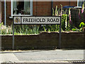 TM1844 : Freehold Road sign by Geographer