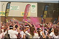 View of a small colour throw in front of the stage at the Colour Run #2