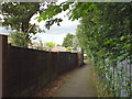 Path to Elmdon Park beside the Land Rover plant, rear of Leafield Road, Olton