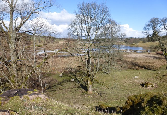 View north-eastwards  from the site of Douglas Castle