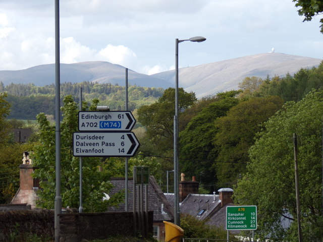Carronbridge and Lowther hills