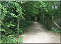 Cycle path by the railway