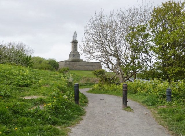 Footpath up to the monument to Admiral Lord Collingwood