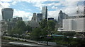 View of the Walkie Talkie, Trinity House, Heron Tower and the Gherkin from the Tower of London