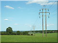 TL4901 : Pylons across Tawney Common, near Epping by Malc McDonald