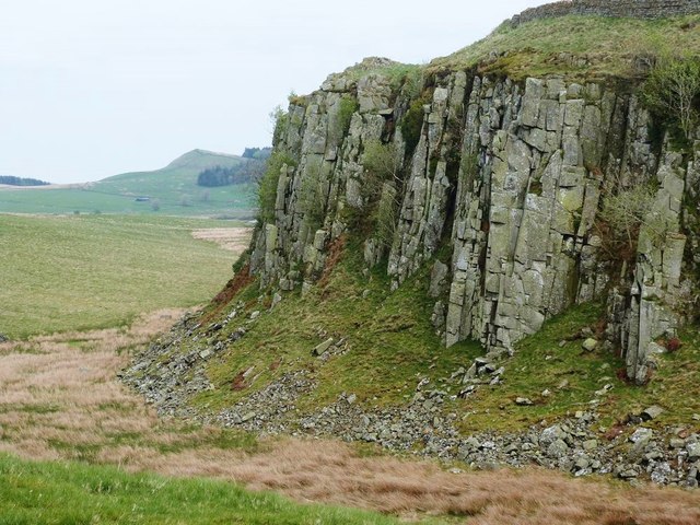 Peel Crag.  Near to the Curiously named village of Once Brewed, Northumberland