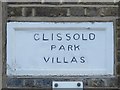 Sign for Clissold Park Villas, Stoke Newington Church Street, N16