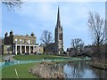 The "New River", the former Clissold House, and St. Mary