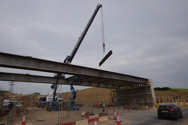 Lancaster Road Bridge construction (A6) © Ian Taylor cc-by-sa/2.0 ...