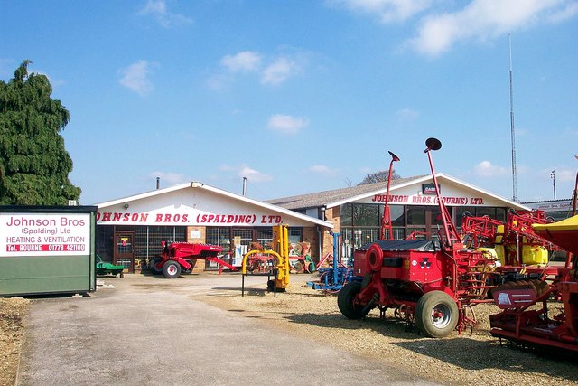 Farm machinery depot at Bourne, Lincolnshire