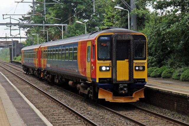 East Midlands Trains Class 153, 153385, Alsager railway station