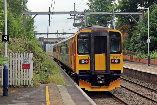 East Midlands Trains Class 153, 153311, Alsager railway station