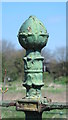 Finial on the fence by the New River