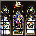 TQ3584 : St Luke, Homerton - Stained glass window by John Salmon