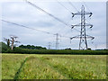 Power lines north of Elstree Aerodrome