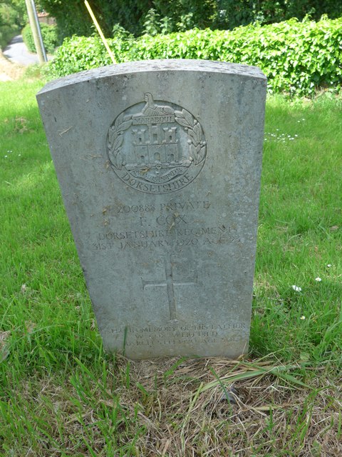 All Saints, Kington Magna: CWGC stone... © Basher Eyre :: Geograph ...