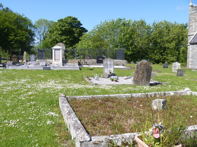 Gravestones at Aughnamullen [2] © Michael Dibb :: Geograph Ireland