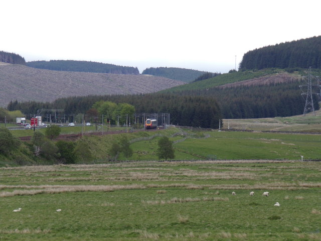 M74 and west coast mainline at Elvanfoot