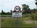 TM1374 : Eye Town sign on Castleton Way by Geographer