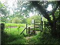 Footpath crossing the railway near Brook House farm