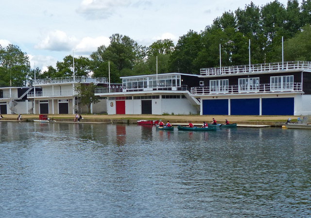 Boat houses along the River Thames