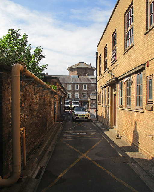 Taunton Police Station yard and the former gaol