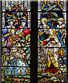 TF1310 : Stained glass window detail, St Guthlac's church, Market Deeping by Julian P Guffogg