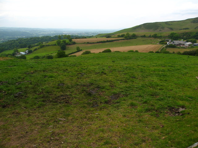 Fields west of Bwlch-y-llyn Farm