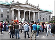 O1534 : Protesters gathering outside the GPO in O'Connell Street by Eric Jones