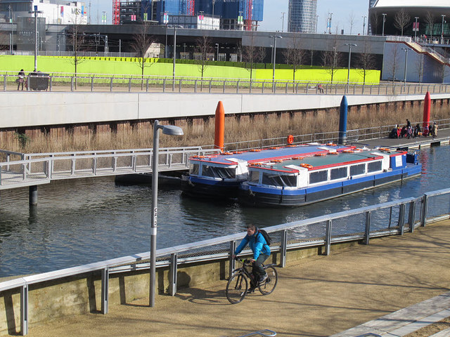 Pleasure boats in the Olympic Park