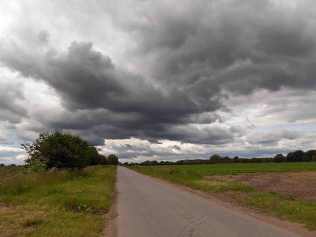 Dark clouds over Tindale Bank Road
