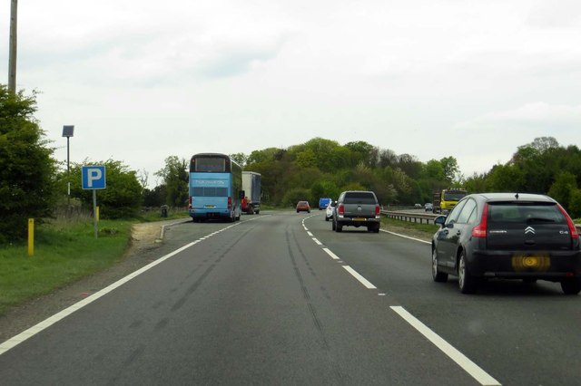 A layby on the northbound A34