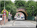 TM1445 : Railway bridge in Bramford Lane, Westbourne by Adrian S Pye