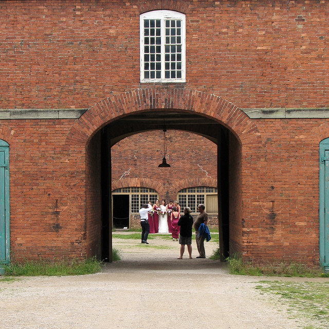 Calke Abbey: a wedding group photographed