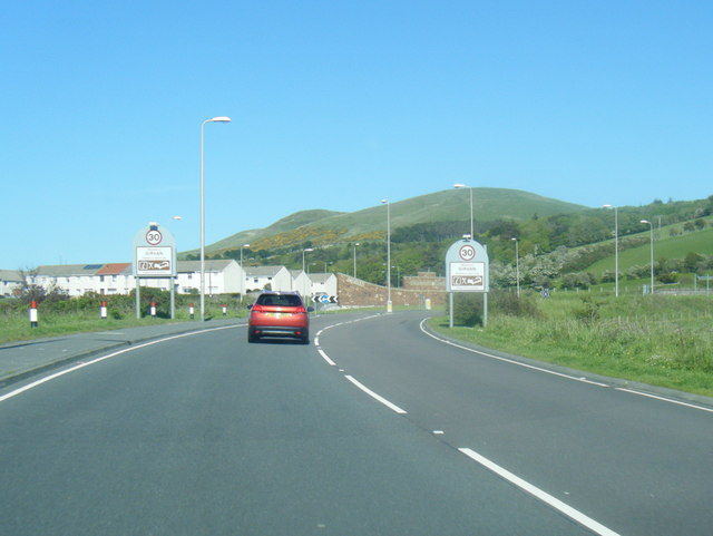 A77 nears Girvan boundary