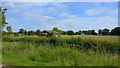 Brick building in a field