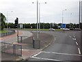 O1743 : Pedestrian crossing on the M1 access road from Dublin Airport by Eric Jones