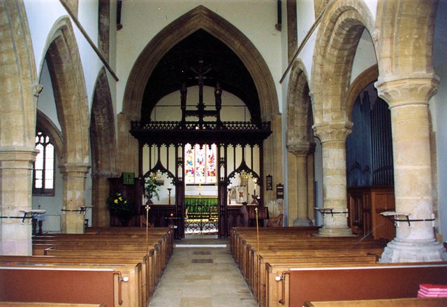 Inside the parish church at Witham-on-the-Hill, near Bourne, Lincolnshire