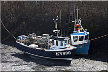 NO6107 : Crail harbour at low tide by William Starkey