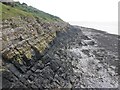 ST3466 : Cliffs at St Thomas's Head by Roger Cornfoot