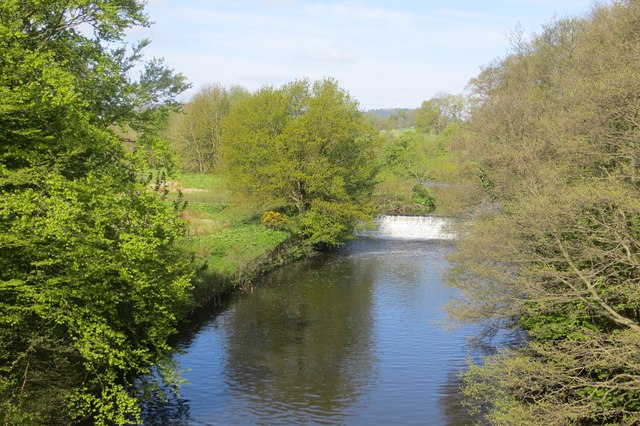 A weir on the River Aln