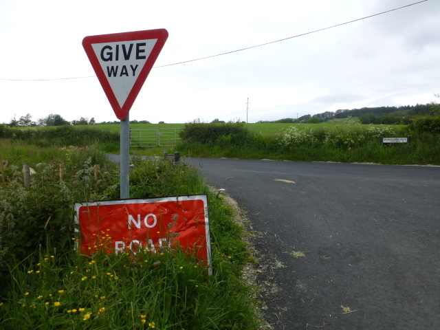 Give Way sign, Leglands Road, Legland