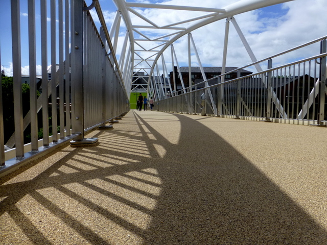Shadows along the footbridge, Omagh