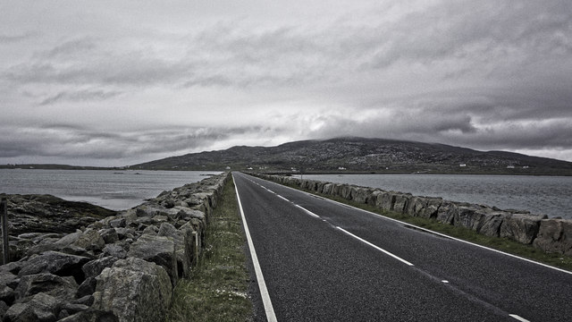 Southern end of the Eriskay Causeway