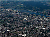 TQ3292 : Edmonton and the Lea Valley reservoirs from the air by Thomas Nugent