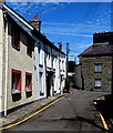 Outwardly-sloping houses in St Mary Street, Cardigan