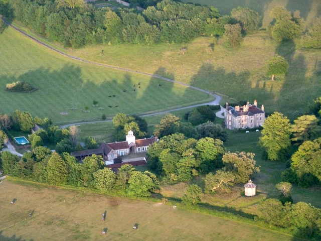 Coombe Place from the air
