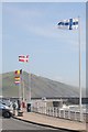 SN5881 : Flags on the seafront by Philip Halling