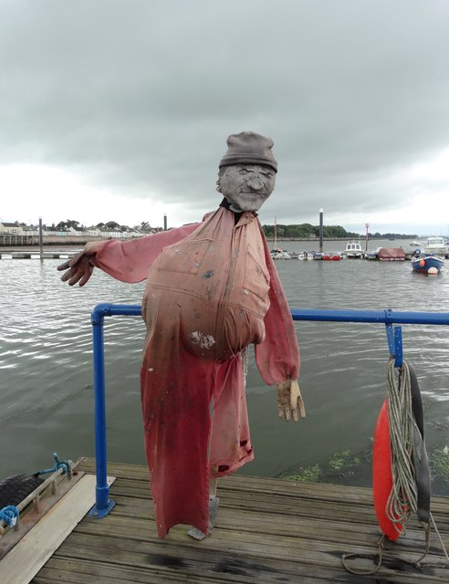 Scarecrow figure on Starcross Pier